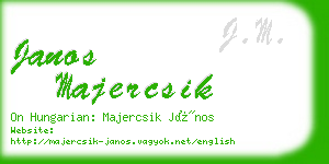 janos majercsik business card